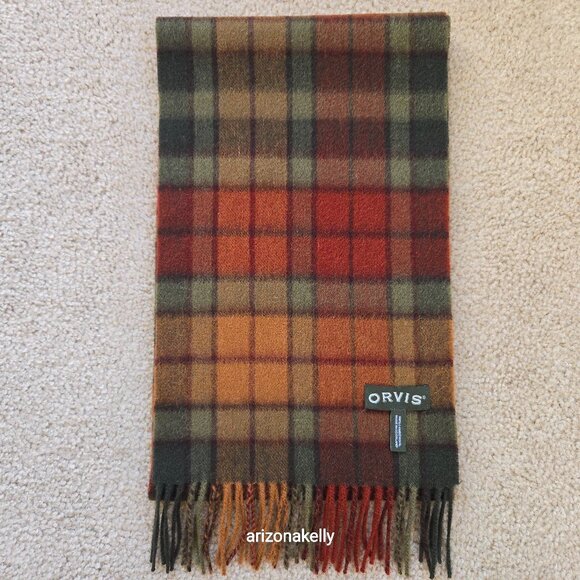 Orvis Accessories - NWOT Orvis Lambswool Scarf in Autumn Plaid
